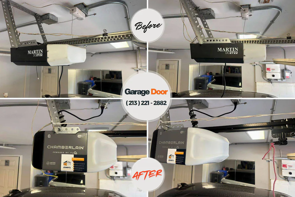Before and after: garage door repair Lake Stevens, WA